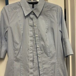 Crisp clean blue white striped shirt